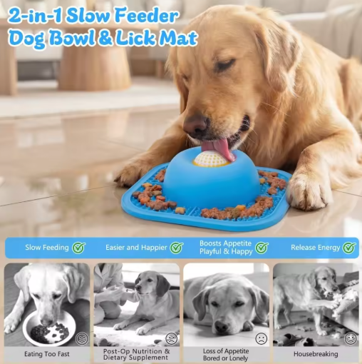 Petity 2-in-1 Slow Feeder & Lick Bowl