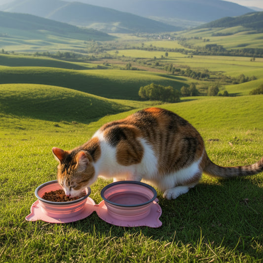 Petity Foldable Silicone Dog & Cat Travel Bowl – Non-Slip, Anti-Choking