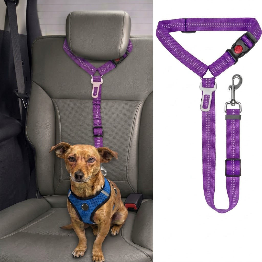 Headrest Car Dog Safety Seatbelt