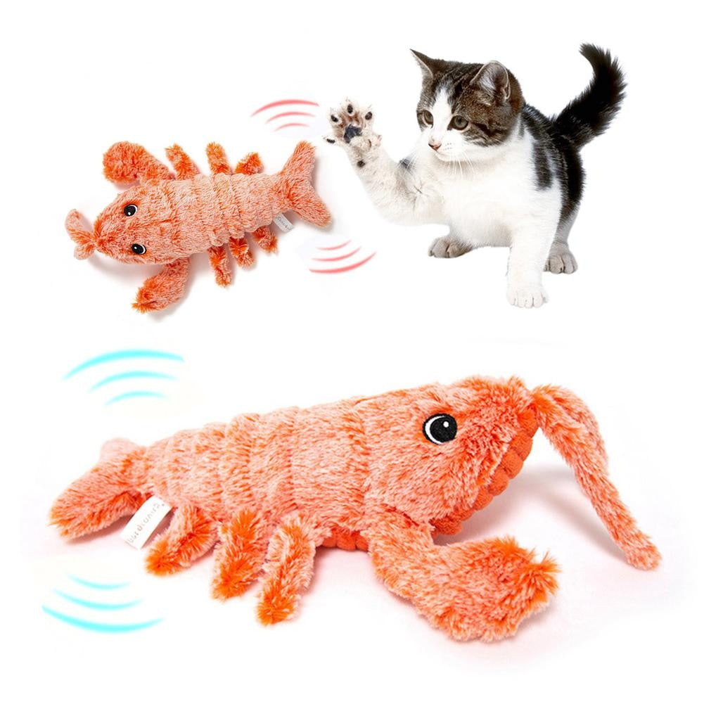 Petity Electric Jumping Shrimp USB Charging Interactive Cat Toy